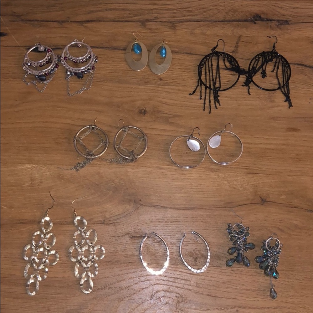 8 pairs - Fashion gold/silver/embellished Earrings